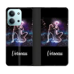 Housse cuir portefeuille Pour Xiaomi Redmi 15C 4G Signe Zodiaque 2 Verseau
