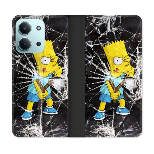 Housse cuir portefeuille Pour Xiaomi Redmi 15C 4G Simpson Bart