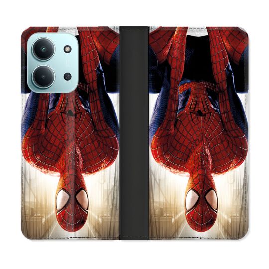 Housse cuir portefeuille Pour Xiaomi Redmi 15C 4G Spiderman Invers