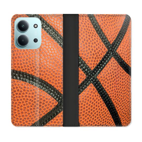 Housse cuir portefeuille Pour Xiaomi Redmi 15C 4G Sport Ballon Basket