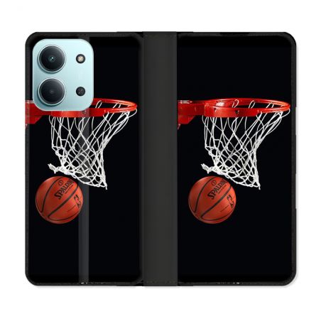 Housse cuir portefeuille Pour Xiaomi Redmi 15C 4G Sport Basket Panier
