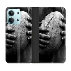 Housse cuir portefeuille Pour Xiaomi Redmi 15C 4G Sport Rugby Ballon Vintage