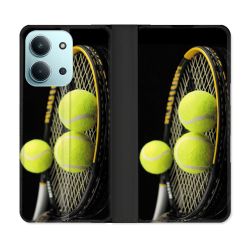 Housse cuir portefeuille Pour Xiaomi Redmi 15C 4G Sport Tennis Balls