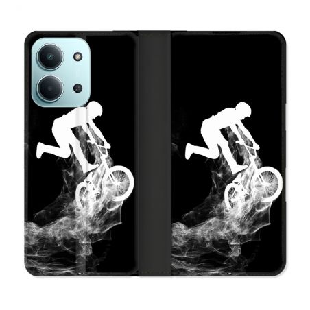 Housse cuir portefeuille Pour Xiaomi Redmi 15C 4G Sport VTT Noir