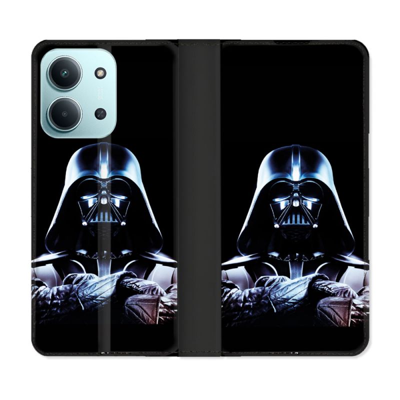 Housse cuir portefeuille Pour Xiaomi Redmi 15C 4G Star Wars - Dark Vador Noir