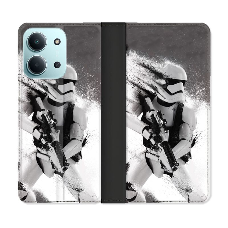 Housse cuir portefeuille Pour Xiaomi Redmi 15C 4G Star Wars - Trooper