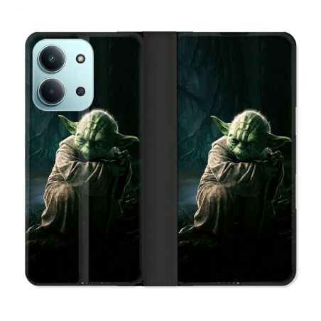 Housse cuir portefeuille Pour Xiaomi Redmi 15C 4G Star Wars - Yoda sombre
