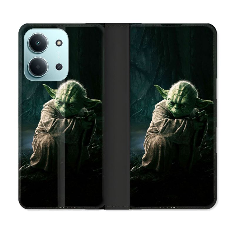 Housse cuir portefeuille Pour Xiaomi Redmi 15C 4G Star Wars - Yoda sombre