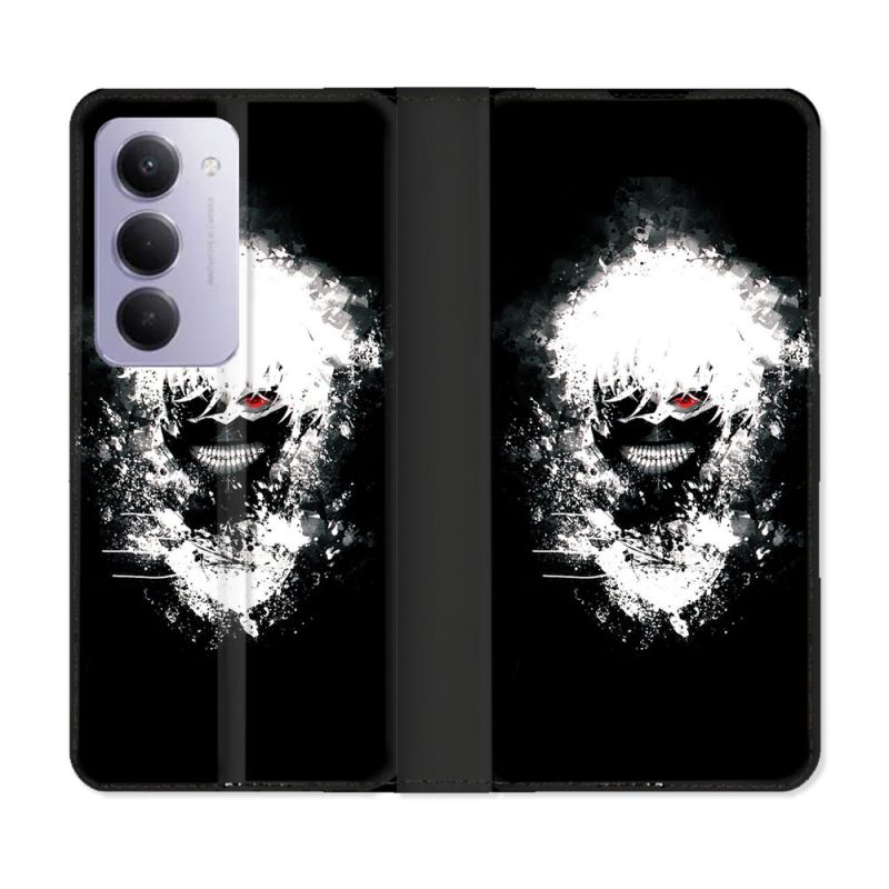 Housse cuir portefeuille Pour Xiaomi Redmi 15 5G Manga Tokyo Ghoul Kaneki Tag