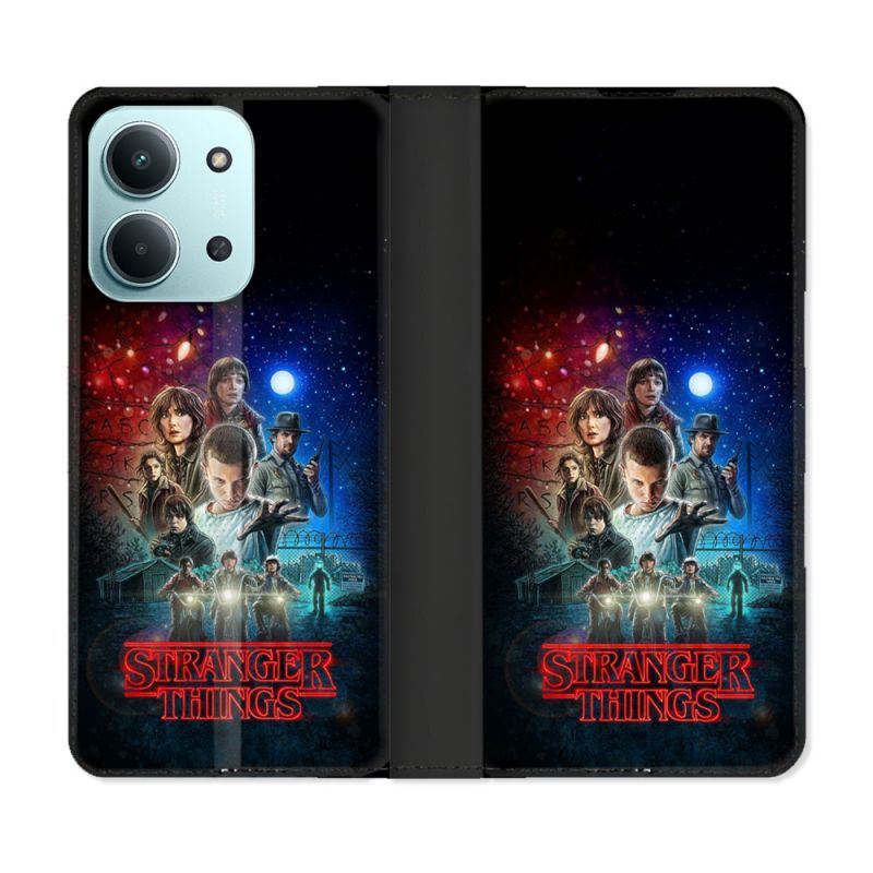 Housse cuir portefeuille Pour Xiaomi Redmi 15C 4G Stranger Things Affiche 1