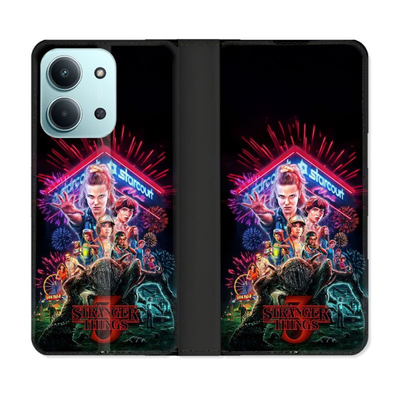 Housse cuir portefeuille Pour Xiaomi Redmi 15C 4G Stranger Things Affiche 3