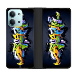 Housse cuir portefeuille Pour Xiaomi Redmi 15C 4G Street Art Graffiti