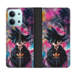 Housse cuir portefeuille Pour Xiaomi Redmi 15C 4G Street Art Sangoku