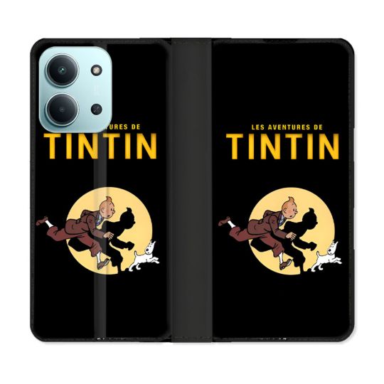 Housse cuir portefeuille Pour Xiaomi Redmi 15C 4G Tintin Classique