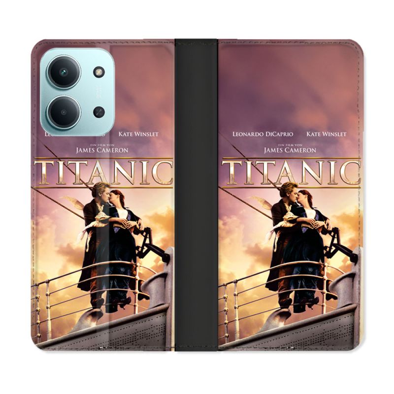 Housse cuir portefeuille Pour Xiaomi Redmi 15C 4G Titanic