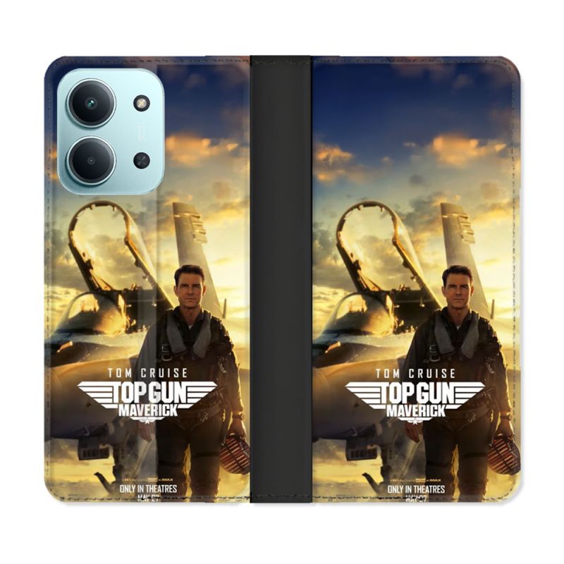 Housse cuir portefeuille Pour Xiaomi Redmi 15C 4G Top Gun
