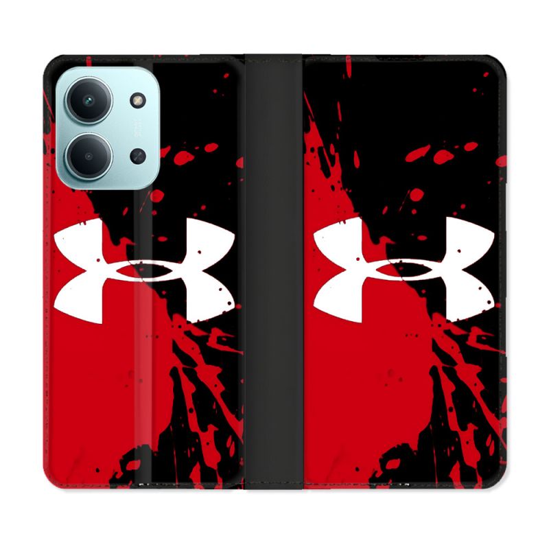 Housse cuir portefeuille Pour Xiaomi Redmi 15C 4G Under Armour
