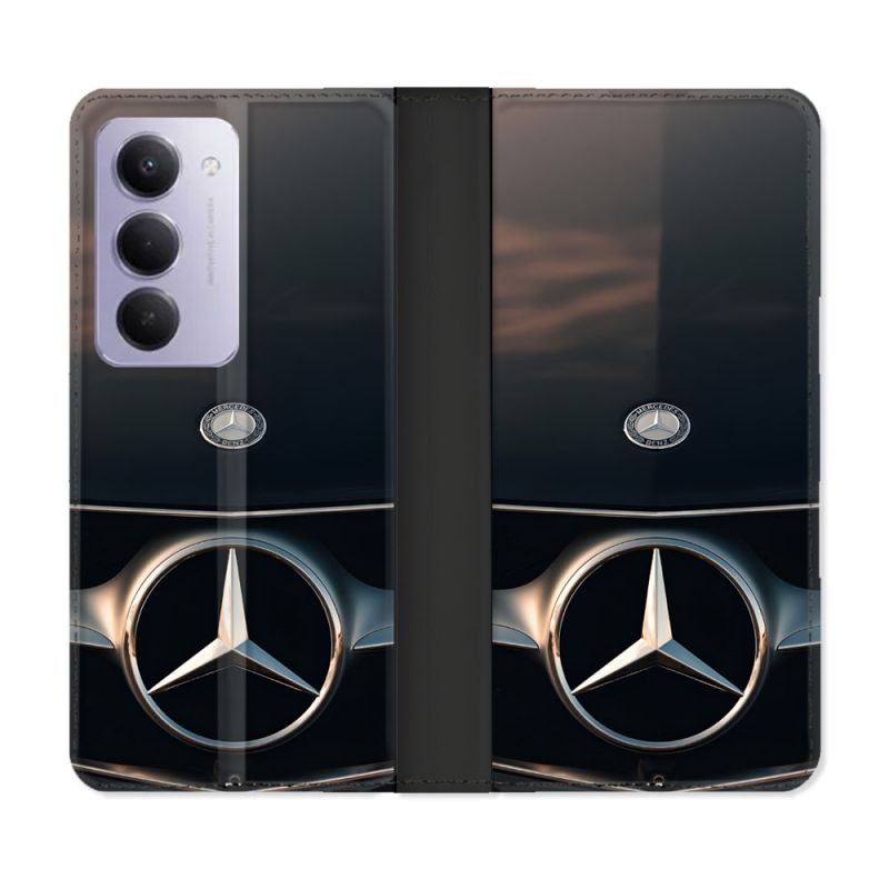 Housse cuir portefeuille Pour Xiaomi Redmi 15 5G Mercedes Calendre