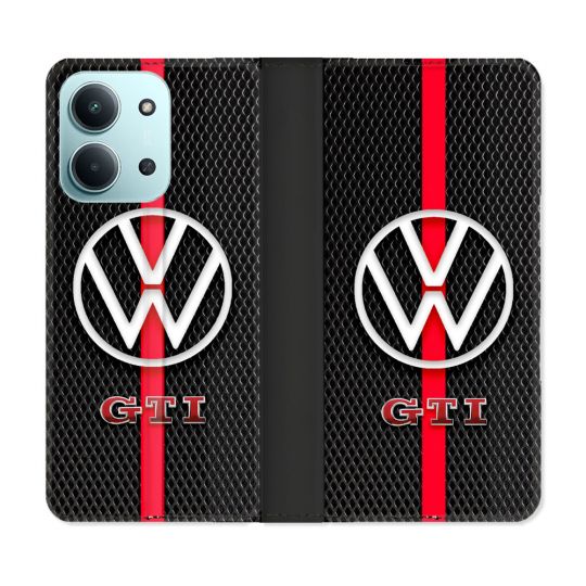 Housse cuir portefeuille Pour Xiaomi Redmi 15C 4G Volkwagen Line