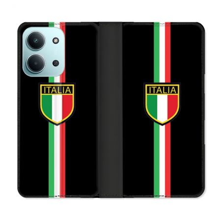 Housse cuir portefeuille Pour Xiaomi Redmi 15C 4G Voyage Italie 3 Noir