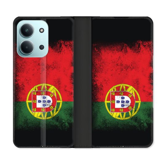 Housse cuir portefeuille Pour Xiaomi Redmi 15C 4G Voyage Portugal Drapeau