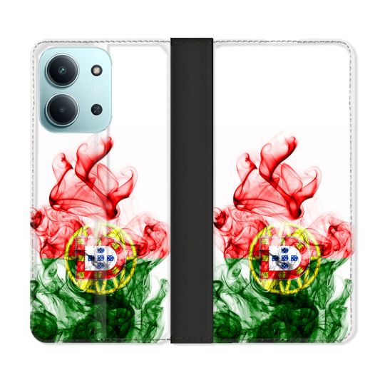 Housse cuir portefeuille Pour Xiaomi Redmi 15C 4G Voyage Portugal Flamme