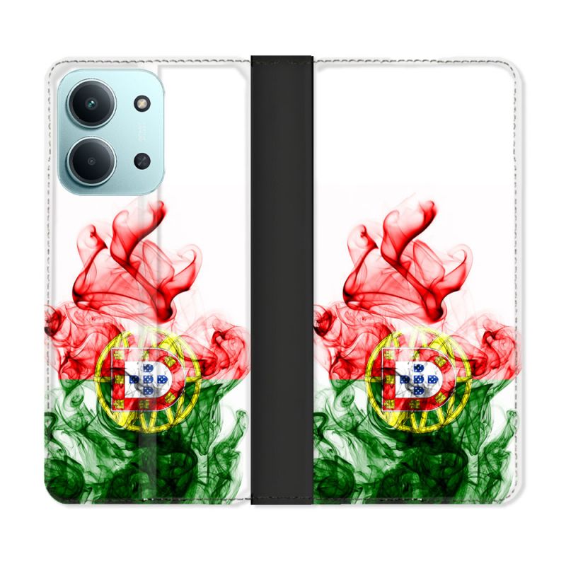 Housse cuir portefeuille Pour Xiaomi Redmi 15C 4G Voyage Portugal Flamme