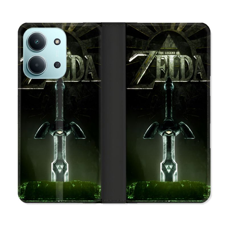 Housse cuir portefeuille Pour Xiaomi Redmi 15C 4G Zelda