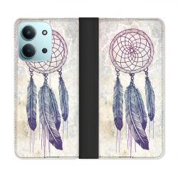 Housse cuir portefeuille Pour Xiaomi Redmi 15C 4G Zen Attrape Reve Blanc