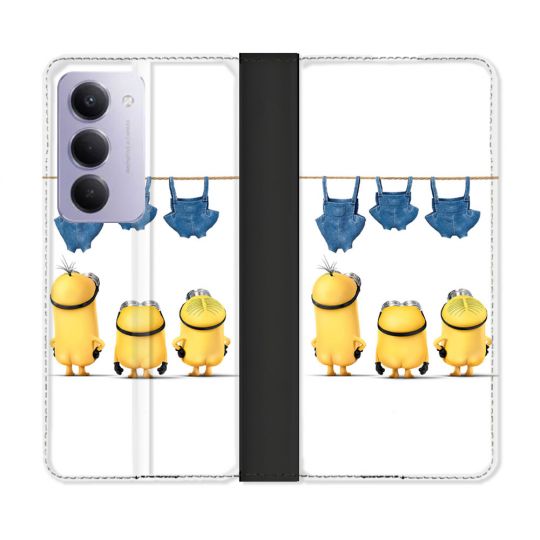Housse cuir portefeuille Pour Xiaomi Redmi 15 5G Minions Nus