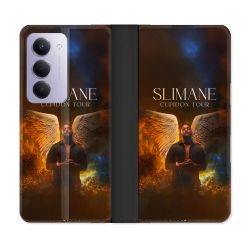 Housse cuir portefeuille Pour Xiaomi Redmi 15 5G Musique Slimane Ange