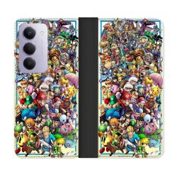 Housse cuir portefeuille Pour Xiaomi Redmi 15 5G Nintendo