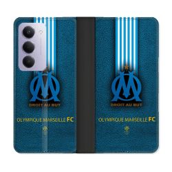 Housse cuir portefeuille Pour Xiaomi Redmi 15 5G Olympique Marseille OM Bande