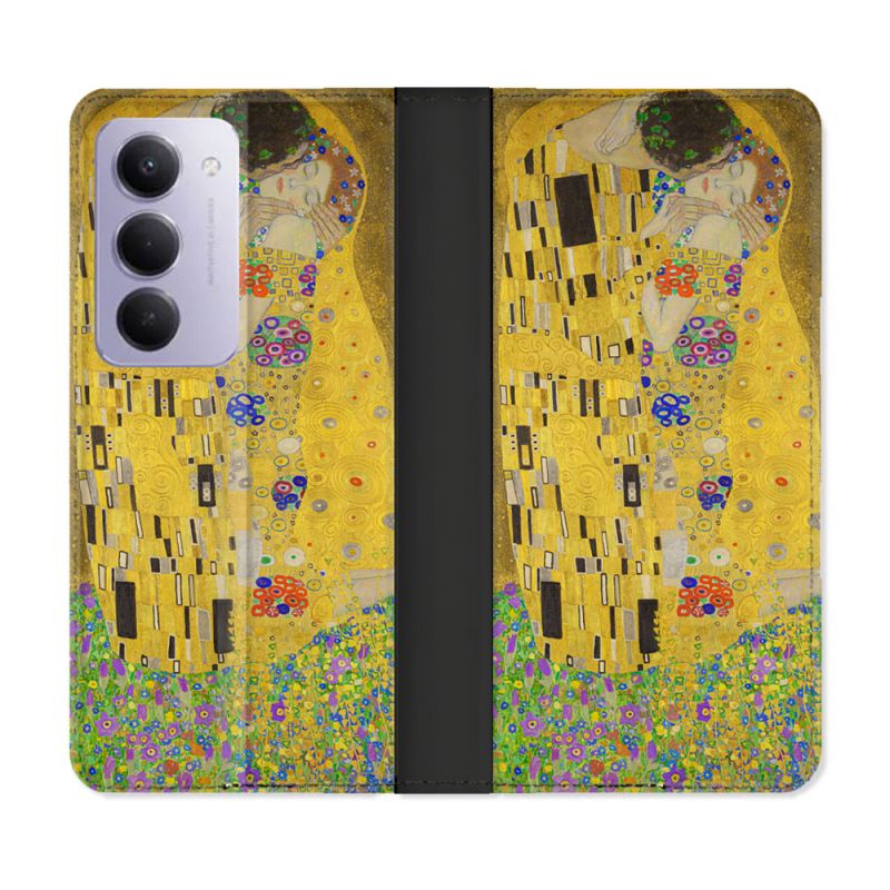 Housse cuir portefeuille Pour Xiaomi Redmi 15 5G Peinture Le Baiser