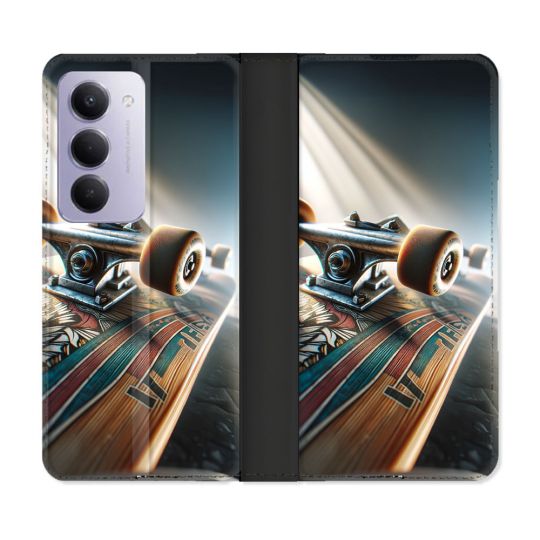 Housse cuir portefeuille Pour Xiaomi Redmi 15 5G Planche Skate