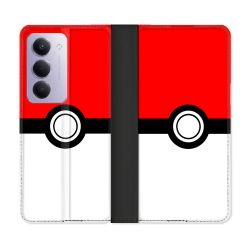 Housse cuir portefeuille Pour Xiaomi Redmi 15 5G Pokemon Pokeball