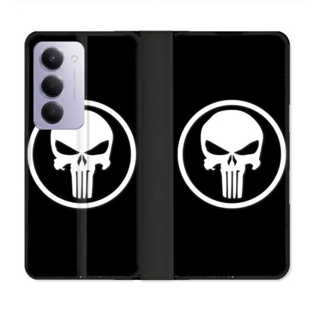 Housse cuir portefeuille Pour Xiaomi Redmi 15 5G Punisher