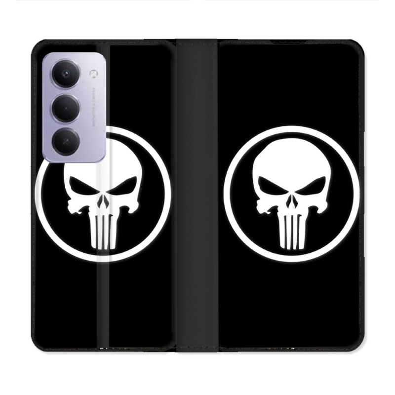 Housse cuir portefeuille Pour Xiaomi Redmi 15 5G Punisher