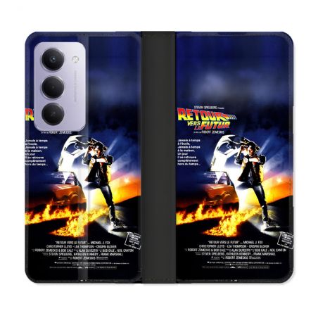 Housse cuir portefeuille Pour Xiaomi Redmi 15 5G Retour Vers Le Futur Affiche