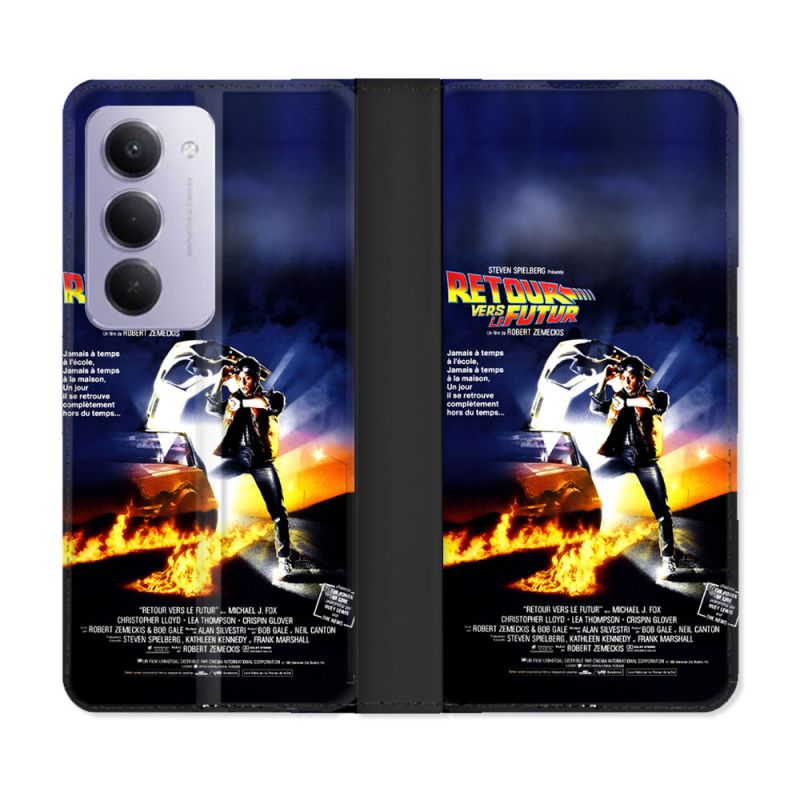 Housse cuir portefeuille Pour Xiaomi Redmi 15 5G Retour Vers Le Futur Affiche