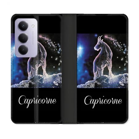 Housse cuir portefeuille Pour Xiaomi Redmi 15 5G Signe Zodiaque 2 Capricorne