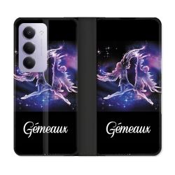 Housse cuir portefeuille Pour Xiaomi Redmi 15 5G Signe Zodiaque 2 Gémeaux