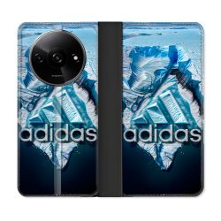 Housse cuir portefeuille Pour Xiaomi Redmi A3 Adidas Iceberg