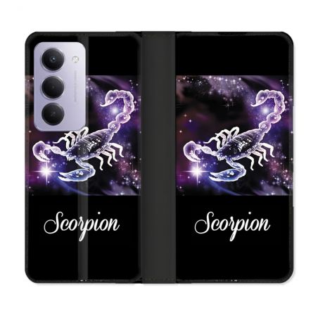 Housse cuir portefeuille Pour Xiaomi Redmi 15 5G Signe Zodiaque 2 Scorpion