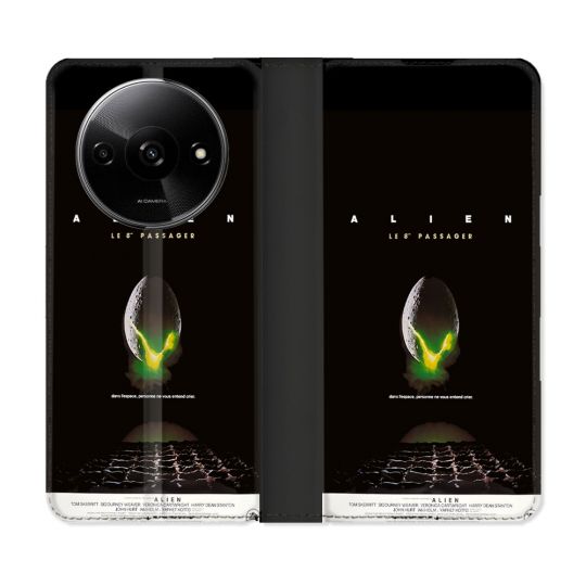 Housse cuir portefeuille Pour Xiaomi Redmi A3 Alien Affiche