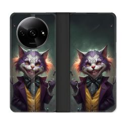 Housse cuir portefeuille Pour Xiaomi Redmi A3 Animal Chat Joker