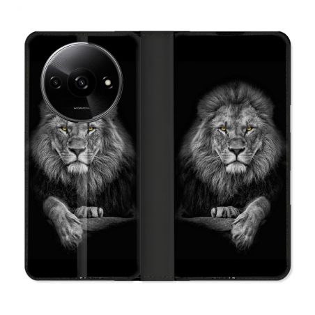 Housse cuir portefeuille Pour Xiaomi Redmi A3 Animal Lion Majestueux