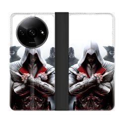 Housse cuir portefeuille Pour Xiaomi Redmi A3 Assassin Creed Mask