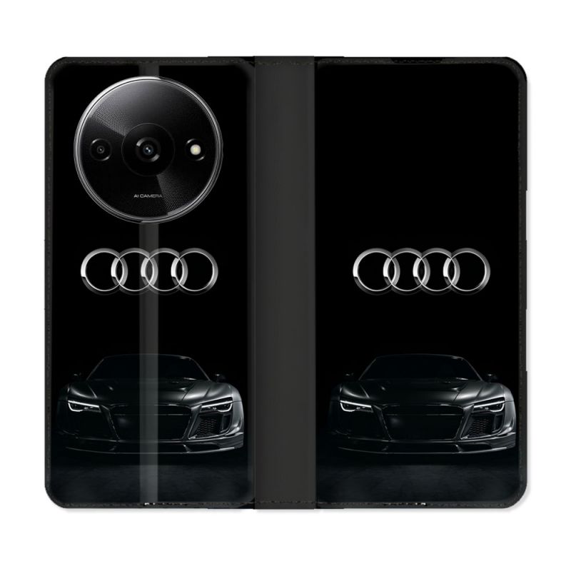 Housse cuir portefeuille Pour Xiaomi Redmi A3 Audi