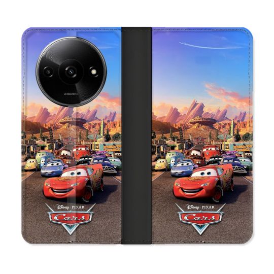 Housse cuir portefeuille Pour Xiaomi Redmi A3 Cars Affiche